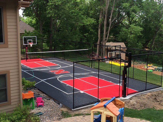 Basketball Half Court Rug Awesome Snapsports Backyard Multi Game Court Huskers theme