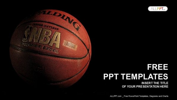 Basketball Powerpoint Template Beautiful A Basketball with A Dark Background Powerpoint Templates