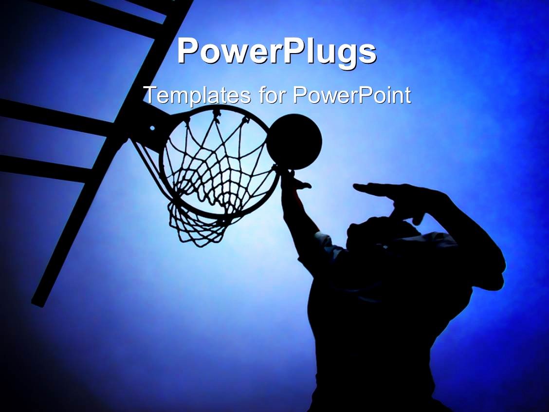 Basketball Powerpoint Template Beautiful Powerpoint Template Silhouette Of Basketball Player In