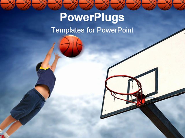 Basketball Powerpoint Template Unique A Flaying Basketball Entering In the Basket Powerpoint