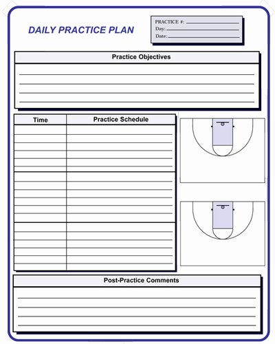 Basketball Practice Schedule Template Fresh Basketball Coaching forms