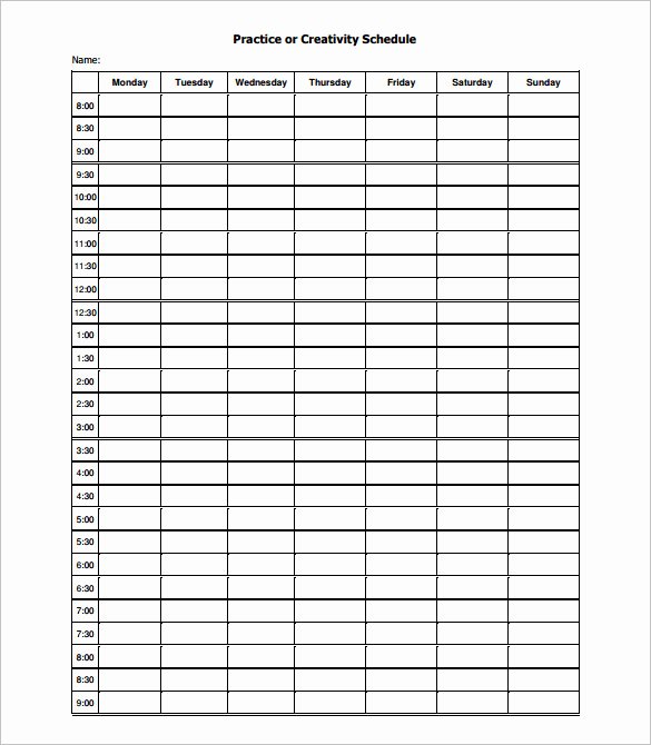Basketball Practice Schedule Template Inspirational 13 Practice Schedule Templates Word Excel Pdf