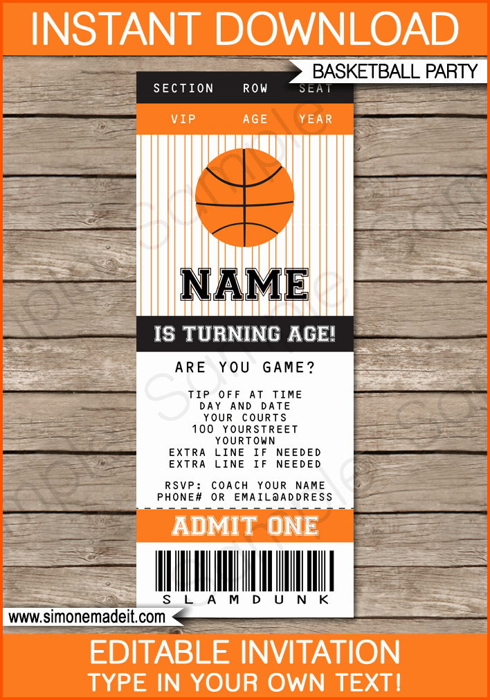 Basketball Ticket Invitation Template Free Awesome 10 Ticket Template for Mac