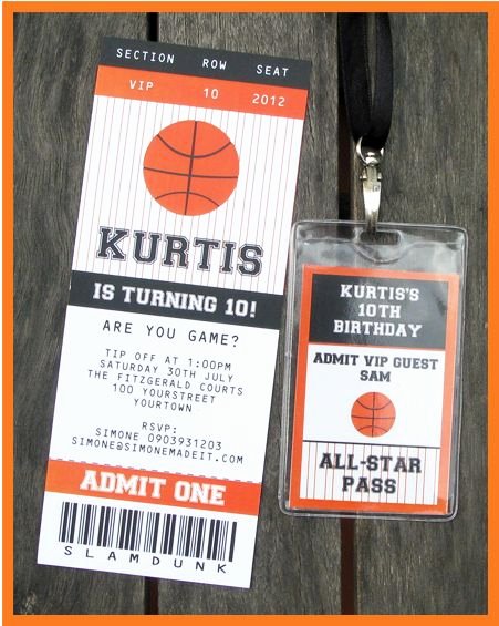 Basketball Ticket Invitation Template Free Awesome Basketball Party Printables Invitations &amp; Decorations