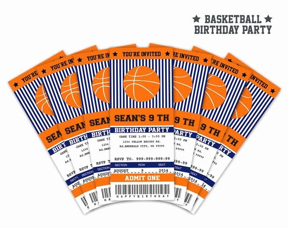 Basketball Ticket Invitation Template Free Beautiful 17 Best Images About Basketball Party On Pinterest