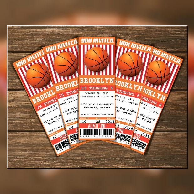 Basketball Ticket Invitation Template Free Inspirational 12 Basketball Ticket Invitation Card Designs &amp; Templates