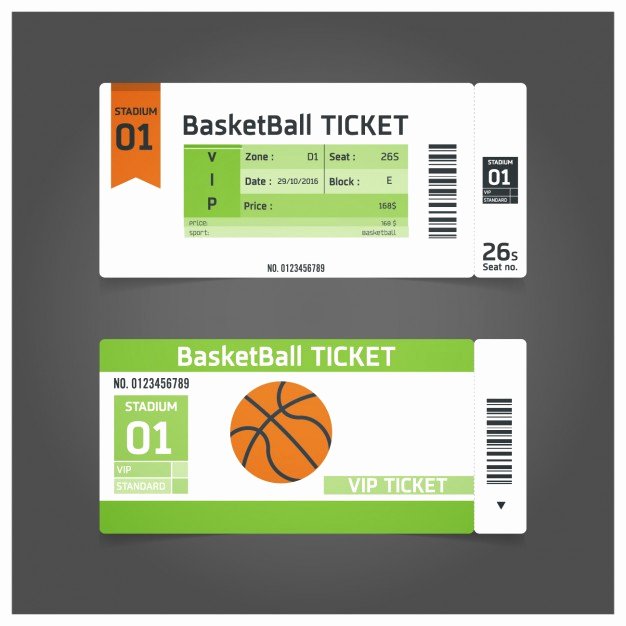 Basketball Ticket Invitation Template Free Inspirational Basketball Match Ticket Template Vector