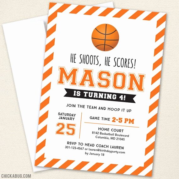 Basketball Ticket Invitation Template Free New Basketball Party Invitations Professionally Printed or