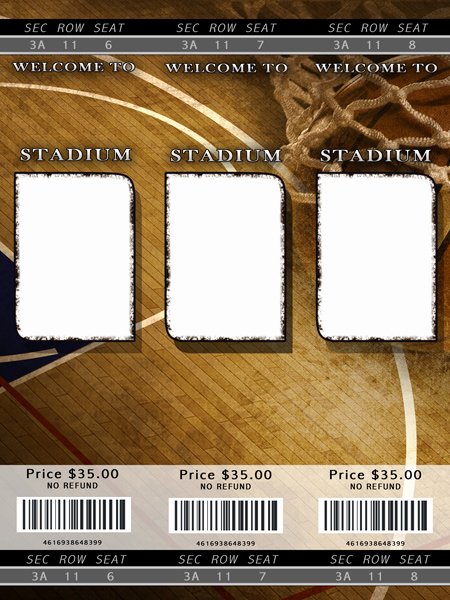 Basketball Ticket Template Luxury Basketball Templates