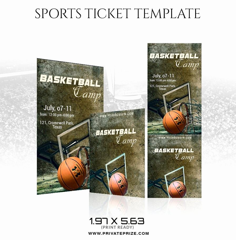 Basketball Ticket Template New Basketball Sports Ticket Template