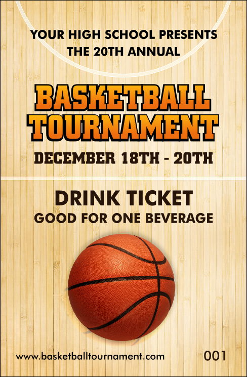 Basketball Ticket Template Unique Basketball Court Drink Ticket