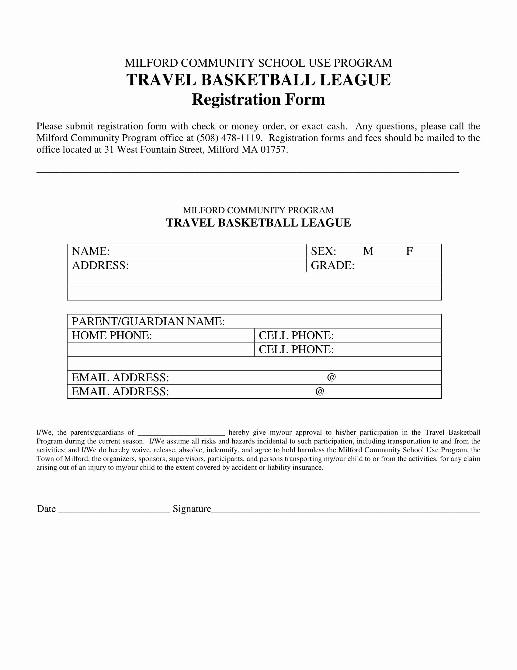Basketball tournament Registration form Template Awesome 10 Basketball Registration form Samples
