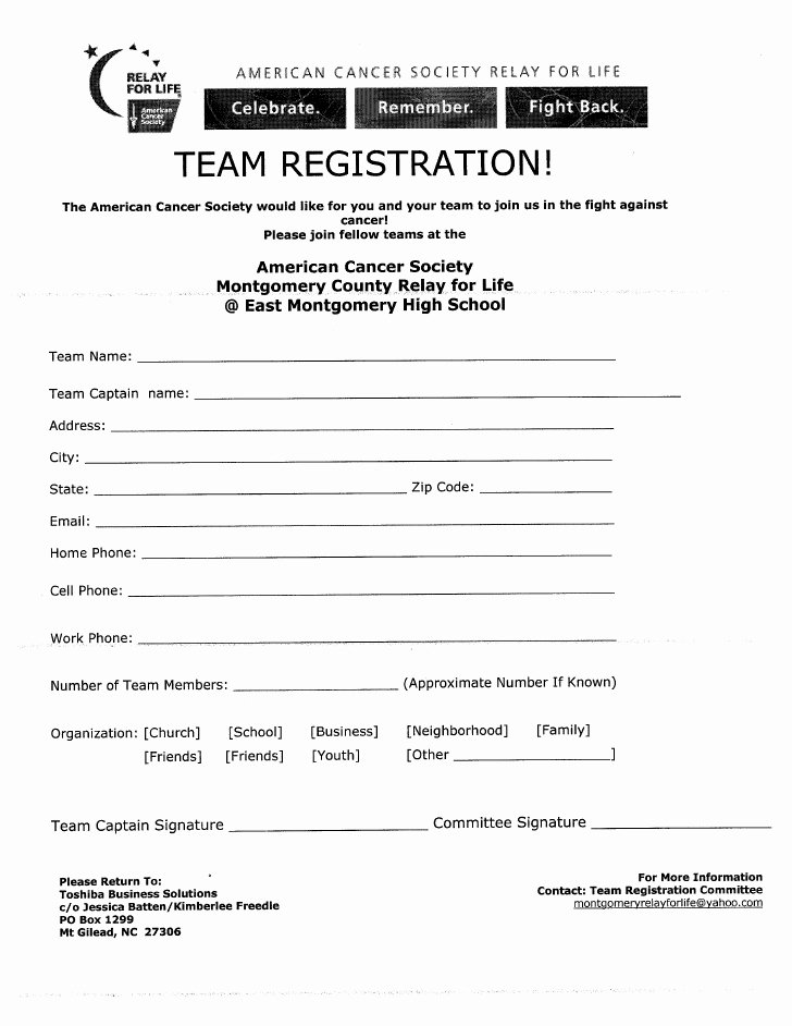 Basketball tournament Registration form Template Luxury Team Registration form