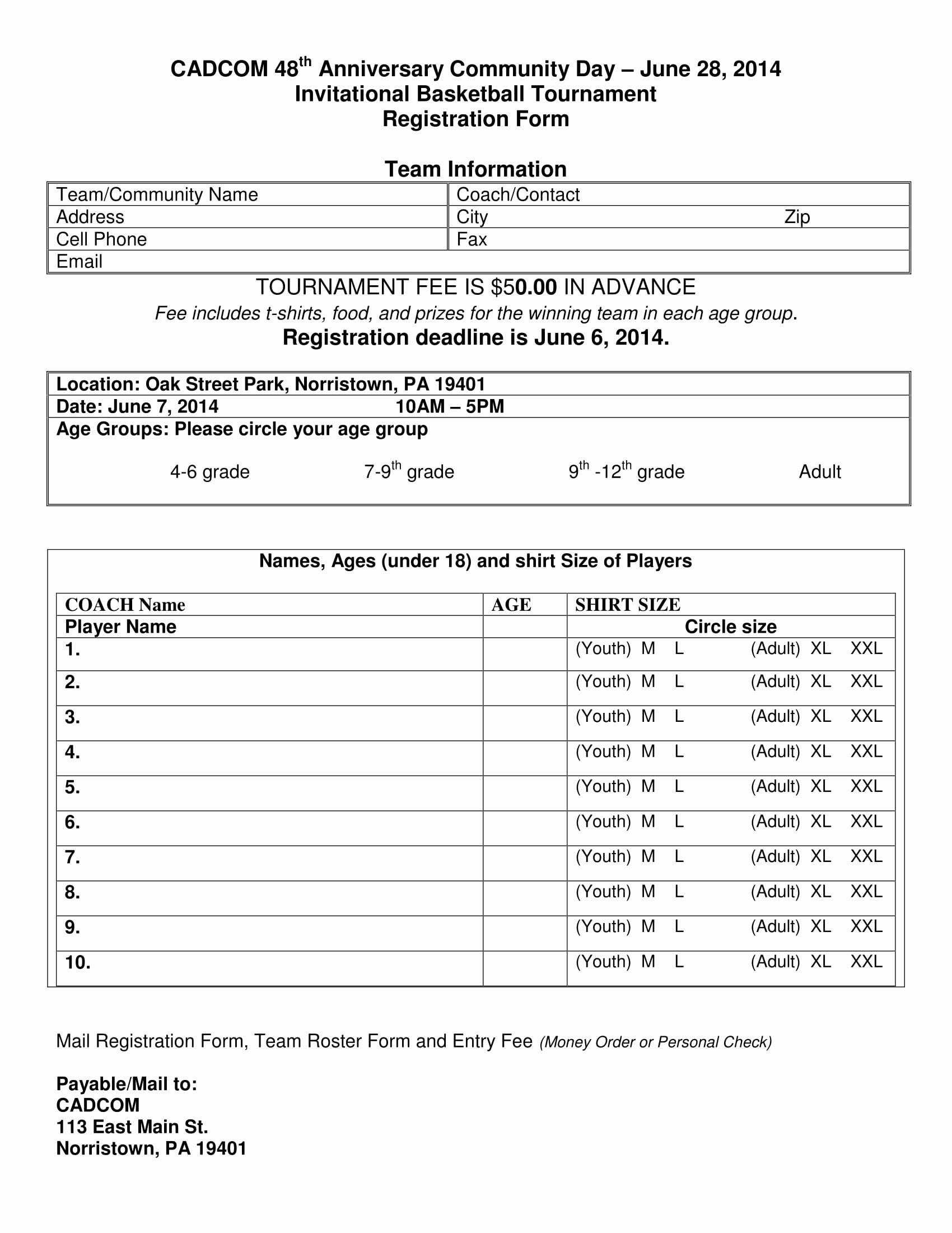 Basketball tournament Registration form Template Unique 10 Basketball Registration form Samples
