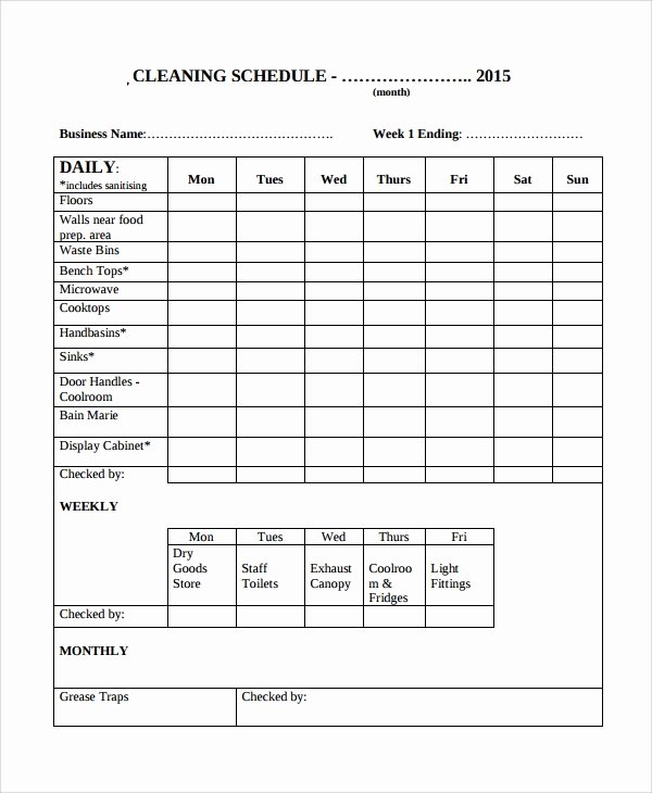 Bathroom Cleaning Checklist Template Luxury Sample Cleaning Checklist 13 Documents In Word Pdf