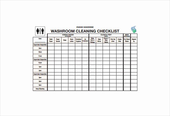 Bathroom Cleaning Checklist Template Unique 20 Bathroom Cleaning Schedule Templates Pdf Doc