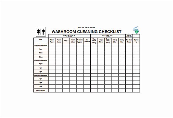 Bathroom Cleaning Checklist Template Unique 20 Bathroom Cleaning Schedule Templates Pdf Doc