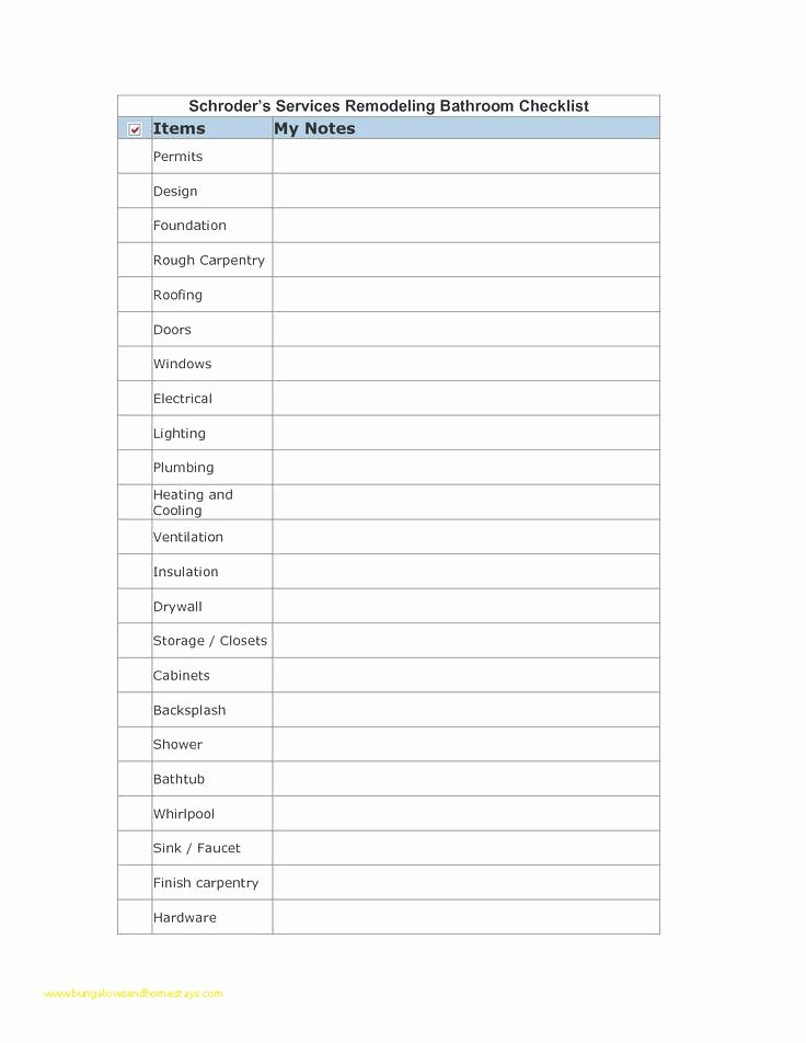 Bathroom Remodel Checklist Excel Awesome Bathroom Remodel Checklist Home Design and Ideas