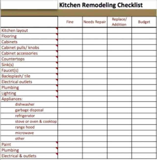 Bathroom Remodel Checklist Excel Inspirational Remodeling Design Checklist 80 Diy Pinterest