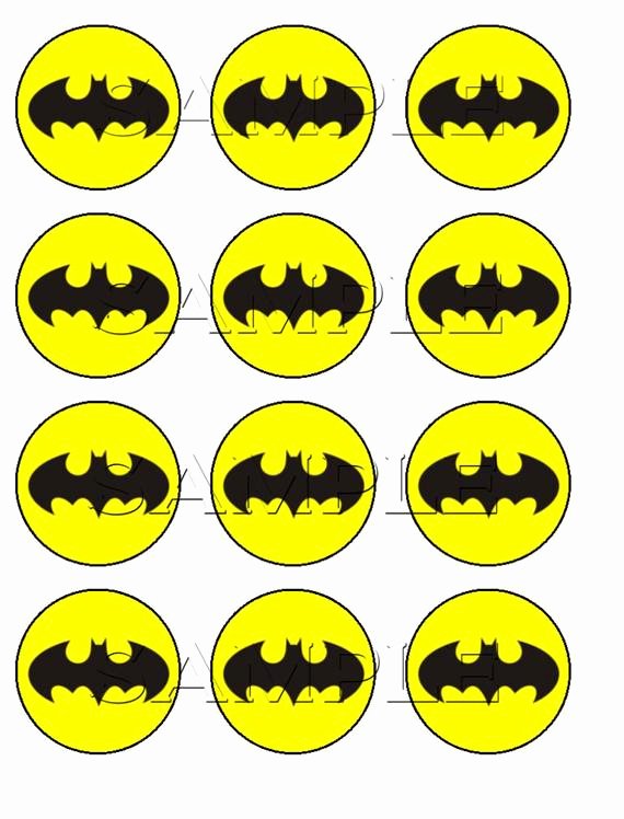 Batman Cake Template Beautiful Items Similar to Batman Edible Cupcake toppers On Etsy