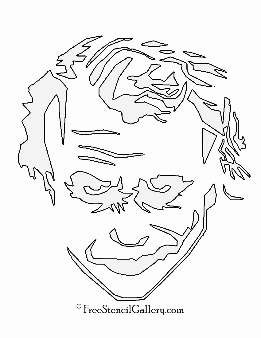 Batman Pumpkin Stencil Free Unique Joker Stencil 01