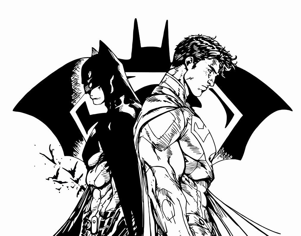 Batman Stencil Art Awesome Batman Vs Superman V2 Stencil Vector Art by Sartauzumaki