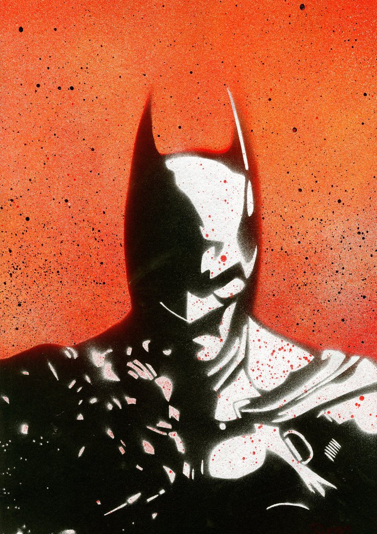 Batman Stencil Art Unique Batman Arkham origins Graffiti Stencil Poster by Simdoug