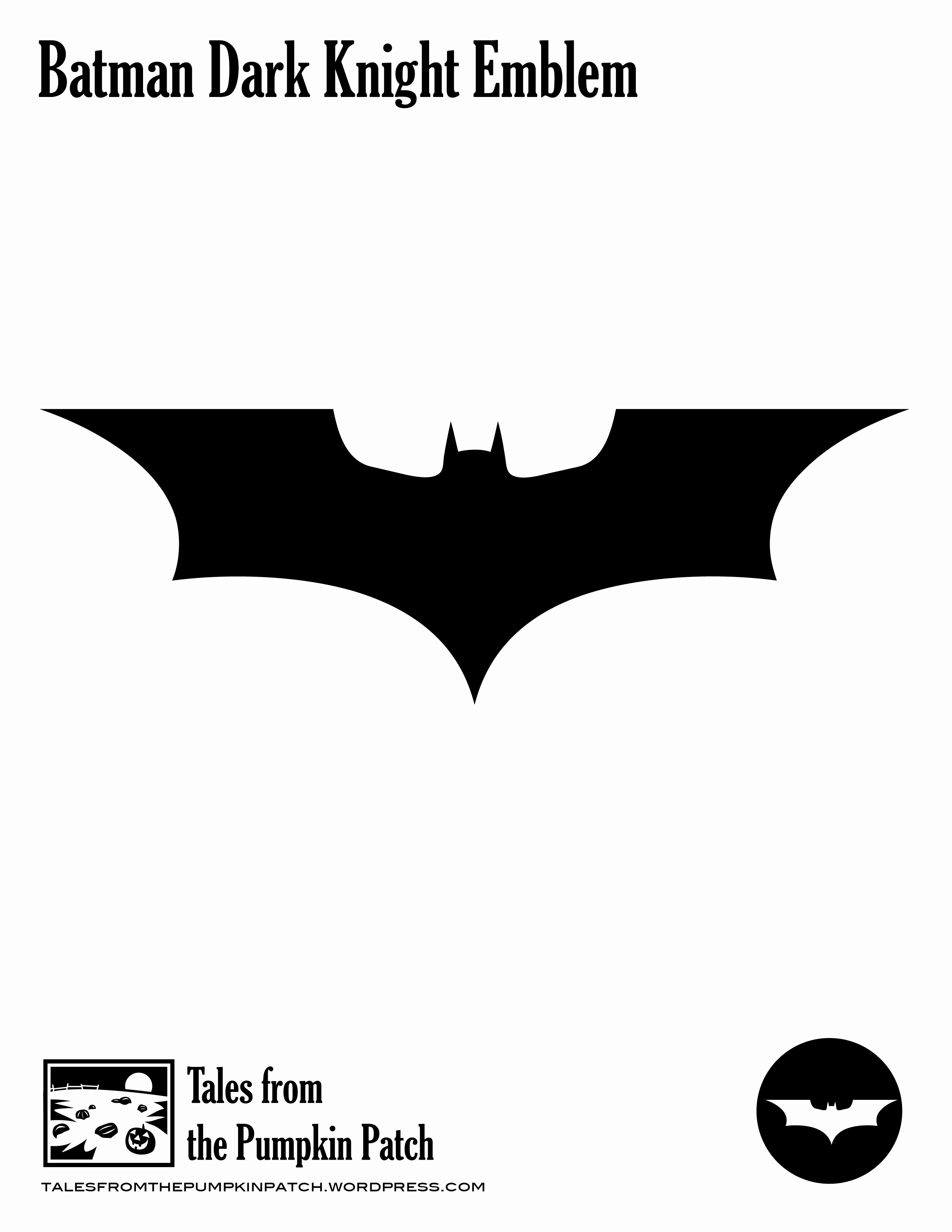 Batman Symbol Pumpkin Stencil Inspirational Batman Dark Knight Emblem – Tales From the Pumpkin Patch