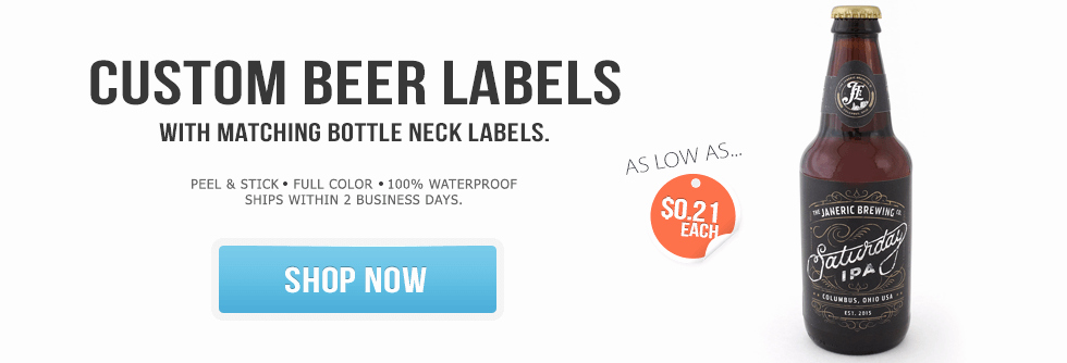 Beer Bottle Neck Label Template Fresh Wine Labels Beer Labels &amp; Custom Bottled Water Bottle