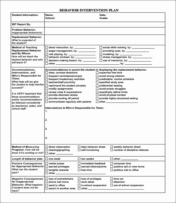 Behavior Plan Template for Elementary Students Lovely 10 Behaviour Management Plan Examples Pdf