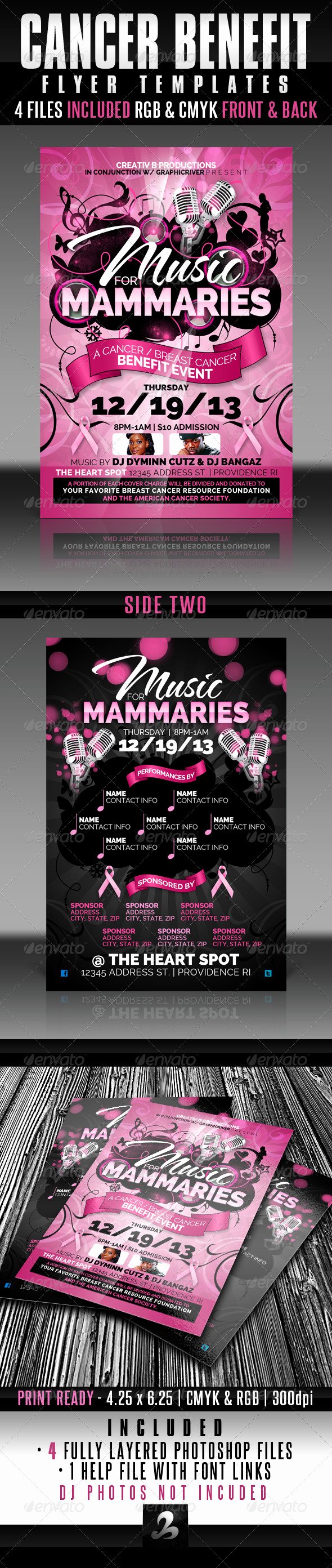 Benefit Flyer Template New Cancer Benefit Flyer Templates by Creativb