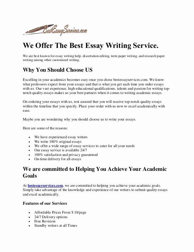 Best Essays Ever Written Awesome the Best Essay Writing Service