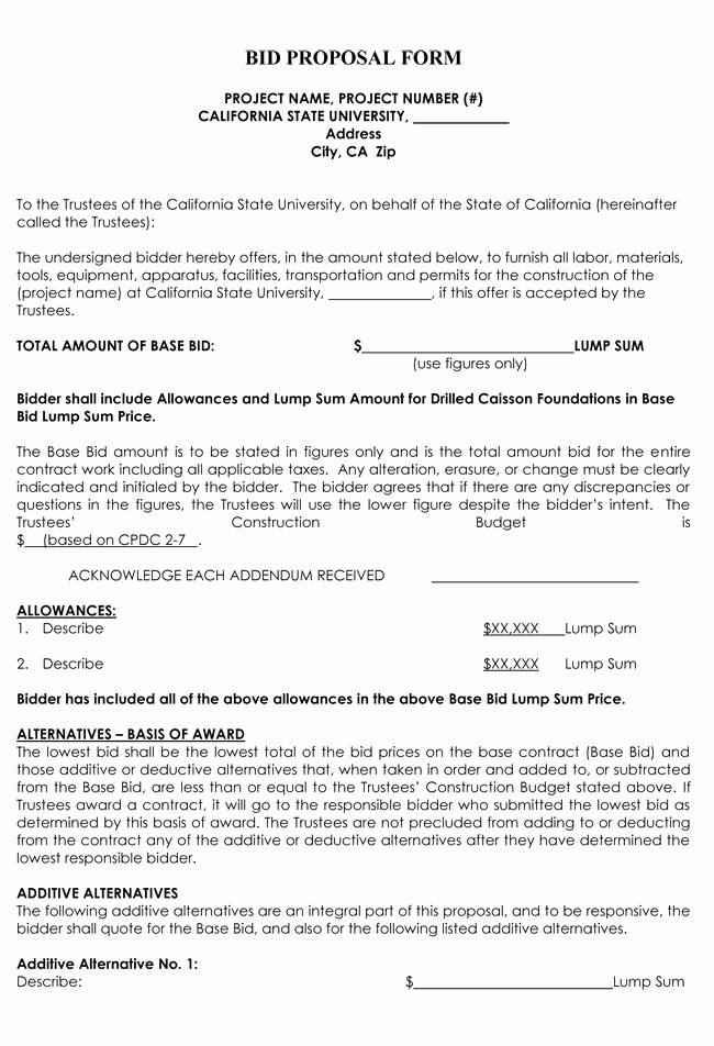 Bid Request form Template Best Of Bid Proposal Templates 8 Samples to Write Better Proposals