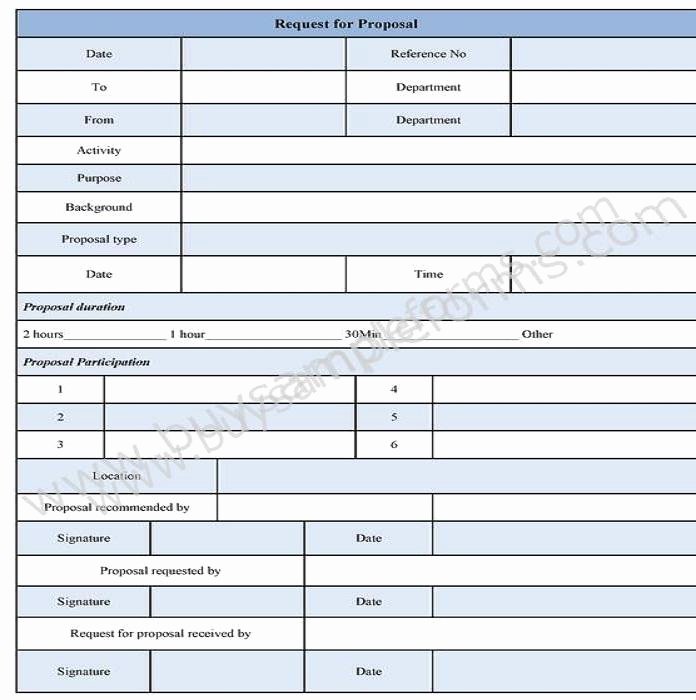 Bid Request form Template Inspirational Request for Proposal form Template Example