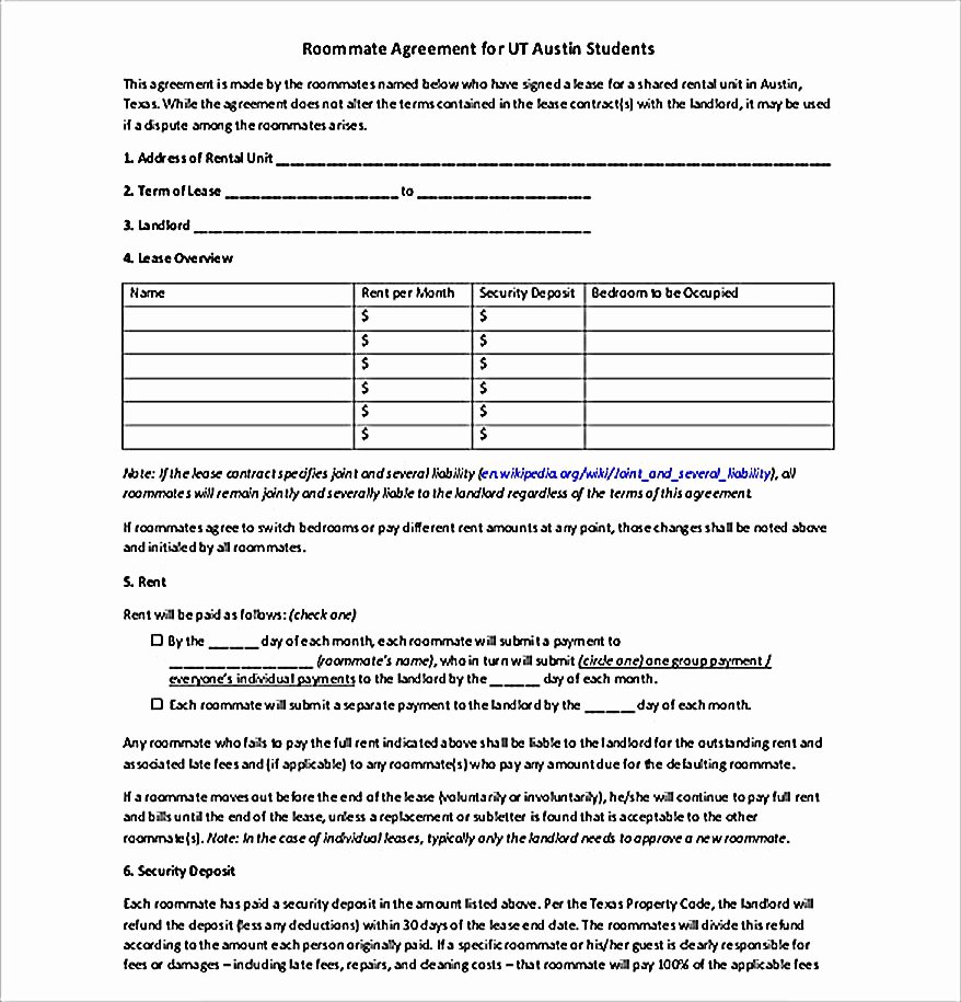 Big Bang theory Roommate Agreement Pdf Beautiful How to Create Your Own Roommate Agreement Template Easily