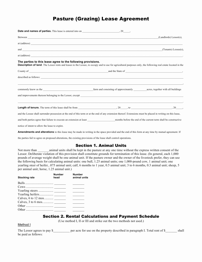 Big Bang theory Roommate Agreement Pdf Inspirational Pasture Lease Agreement