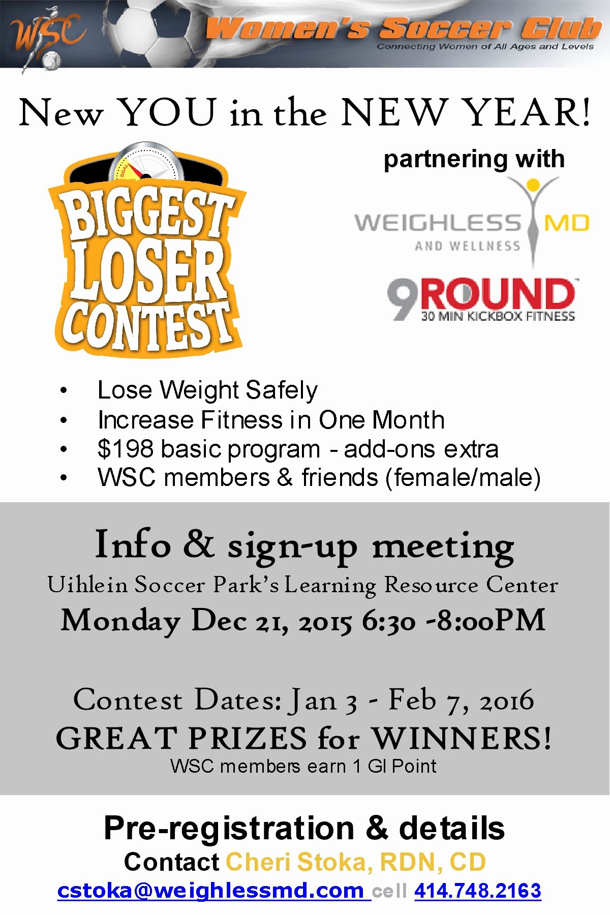 Biggest Loser Contest Flyer Template Beautiful Women S soccer Club