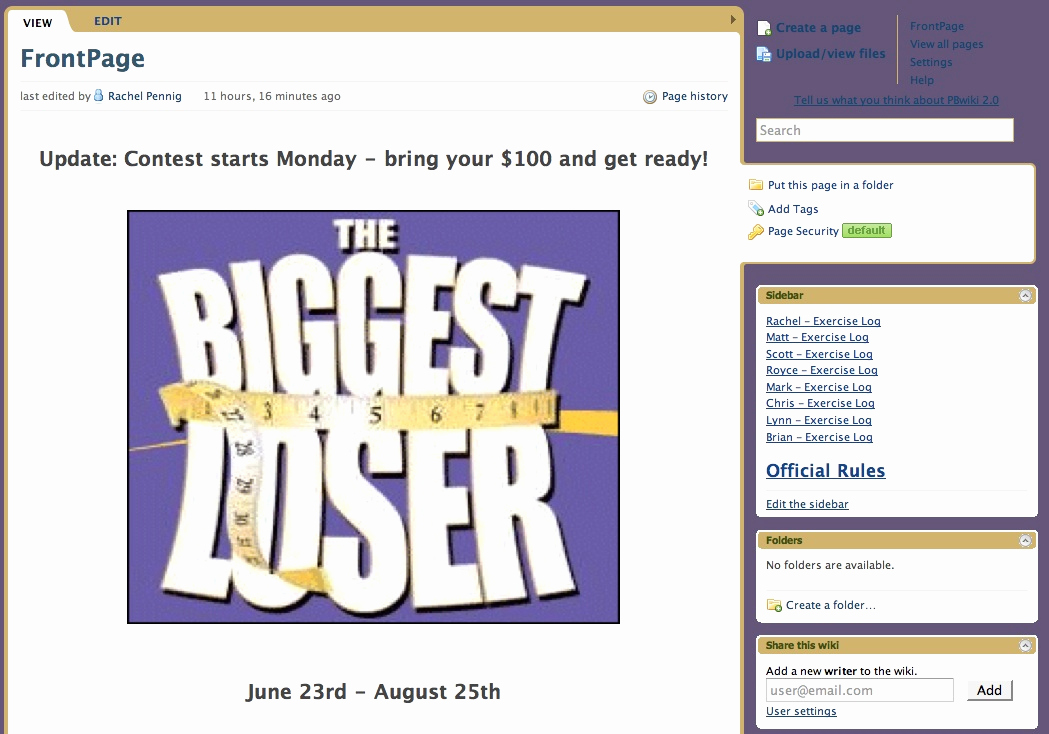 Biggest Loser Contest Flyer Template Luxury Pbwiki Biggest Loser Challenge
