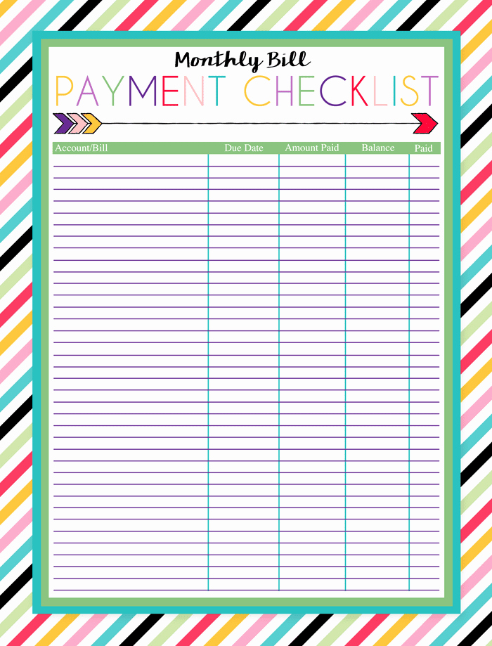 Bill organizer Spreadsheet Beautiful Free Printable Bill Pay Calendar Templates