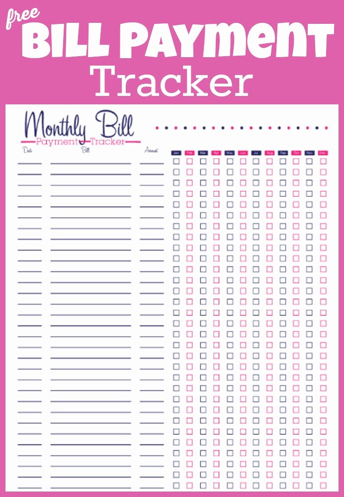 Bill Pay Spreadsheet Best Of Free Printable Bill Tracker Manage Your Monthly Expenses