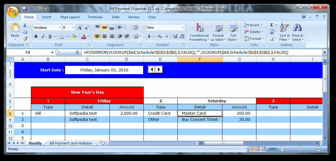 Bill Pay Spreadsheet Luxury Download Bill Payment organizer 1 1