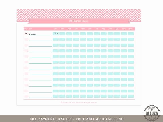 Bill Tracker Excel Template Beautiful Items Similar to Bill Payment Tracker Checklist Printable