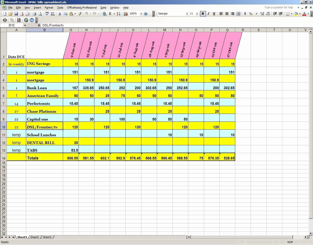 Bill Tracker Excel Template Best Of Excel Spreadsheet for Bill Tracking Spreadsheet Downloa