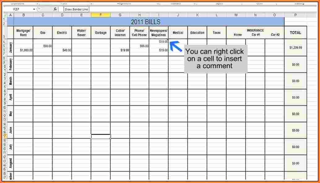 Bill Tracker Excel Template Elegant 11 Bill Tracking Spreadsheet Template