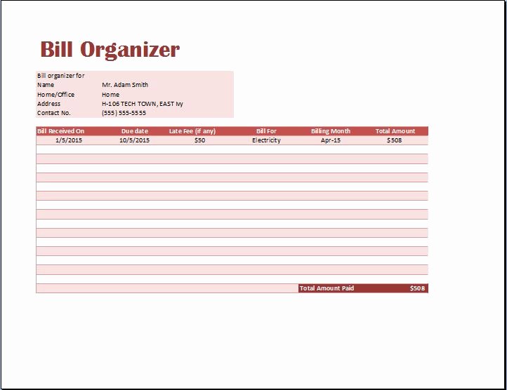 Bill Tracker Excel Template Elegant Halloween 2007 Ceo Sa Prevodom