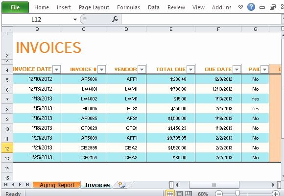 Bill Tracker Excel Template New Vendor Invoice Tracking Template Denryokufo