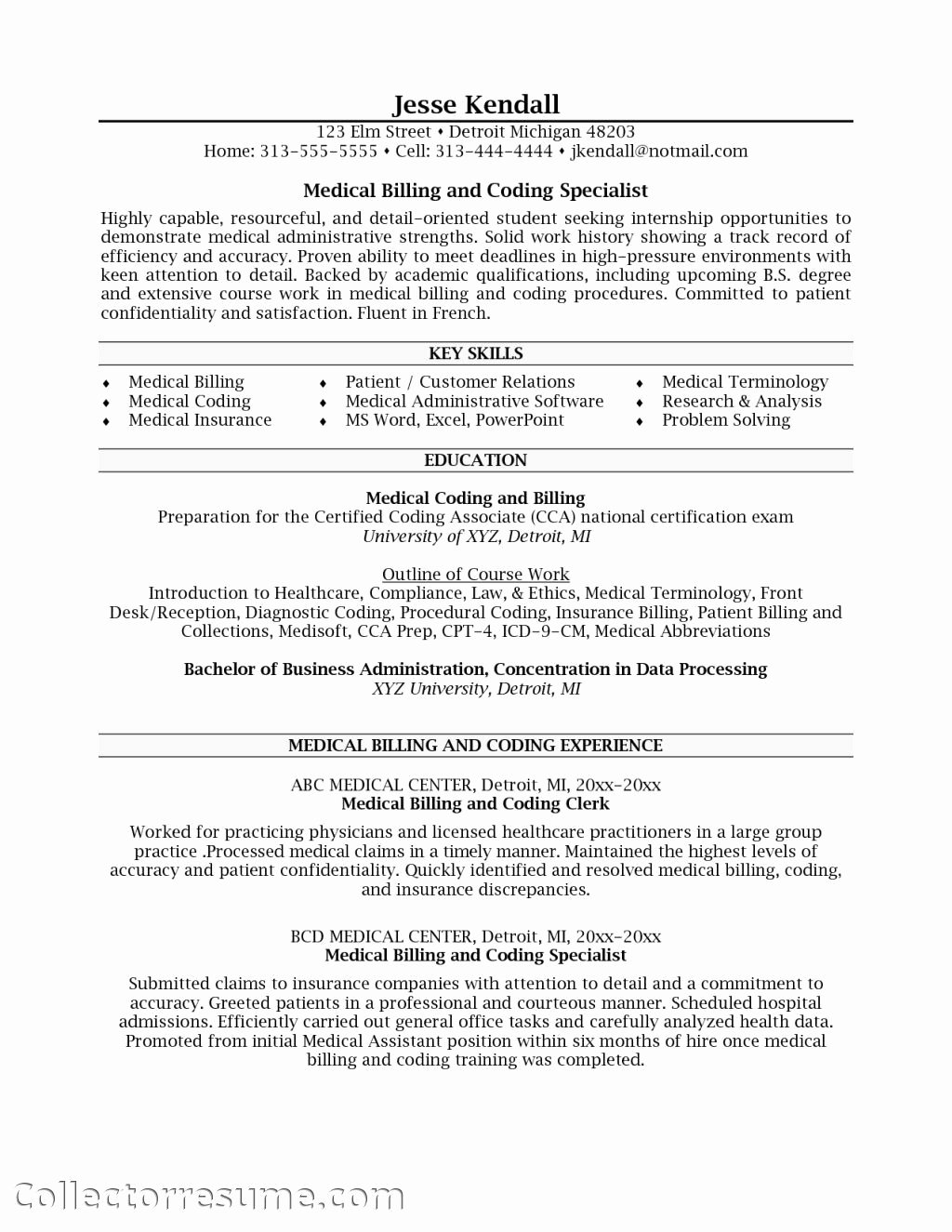 Billing and Coding Resume Beautiful Specialist Health Insurance Health