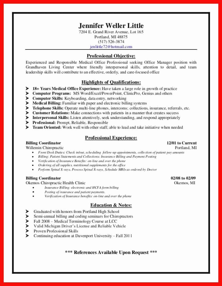 Billing and Coding Resume Elegant Billing and Coding Resume