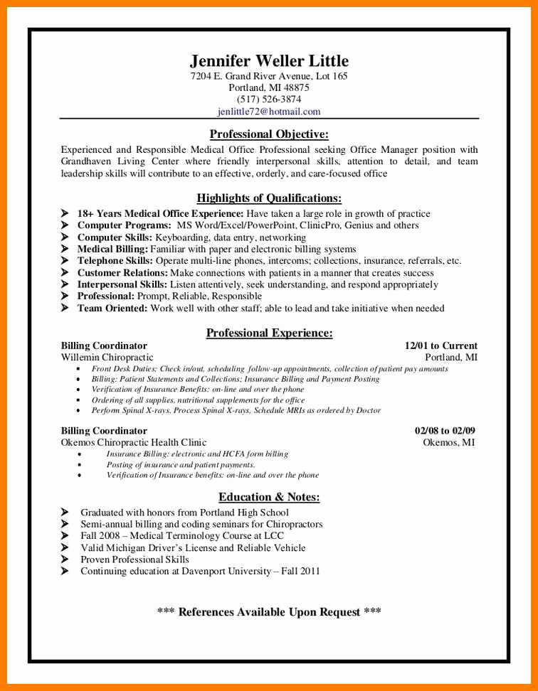 Billing and Coding Resume Lovely 12 13 Examples Of Medical Billing and Coding Work