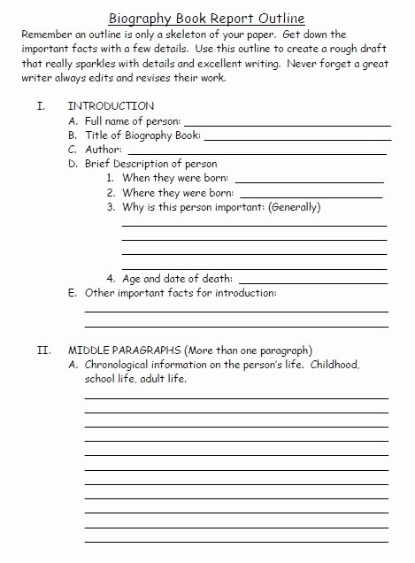 Biography Report Outline Unique 12 Free Sample Biography Report Templates Printable Samples
